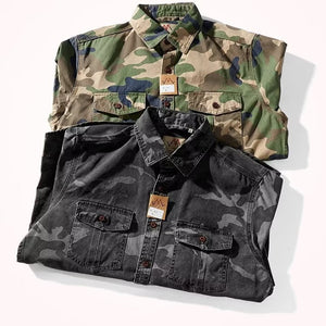 Discover the Perfect Blend of Style and Comfort with Our Washed Camouflage Collar Casual Jacket