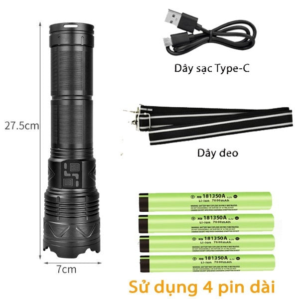 Illuminate Your Adventures with the Outdoor Zoom Strong Light Flashlight