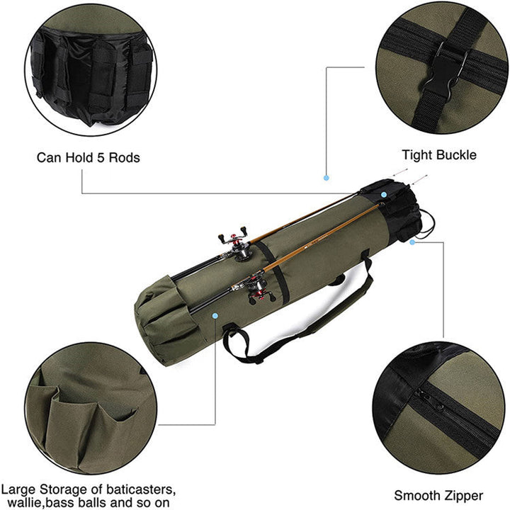 The Ultimate Solution for Fishing Gear Storage: Cylinder Fishing Rod Storage Bag