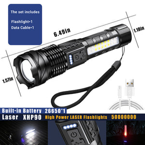 Illuminate Your Adventures with the White Laser Waterproof Strong Light Flashlight