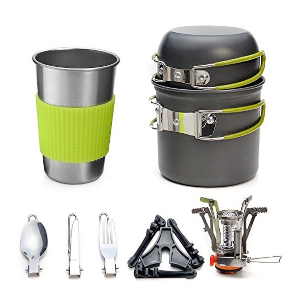 Camping Stove Set Pot Combination