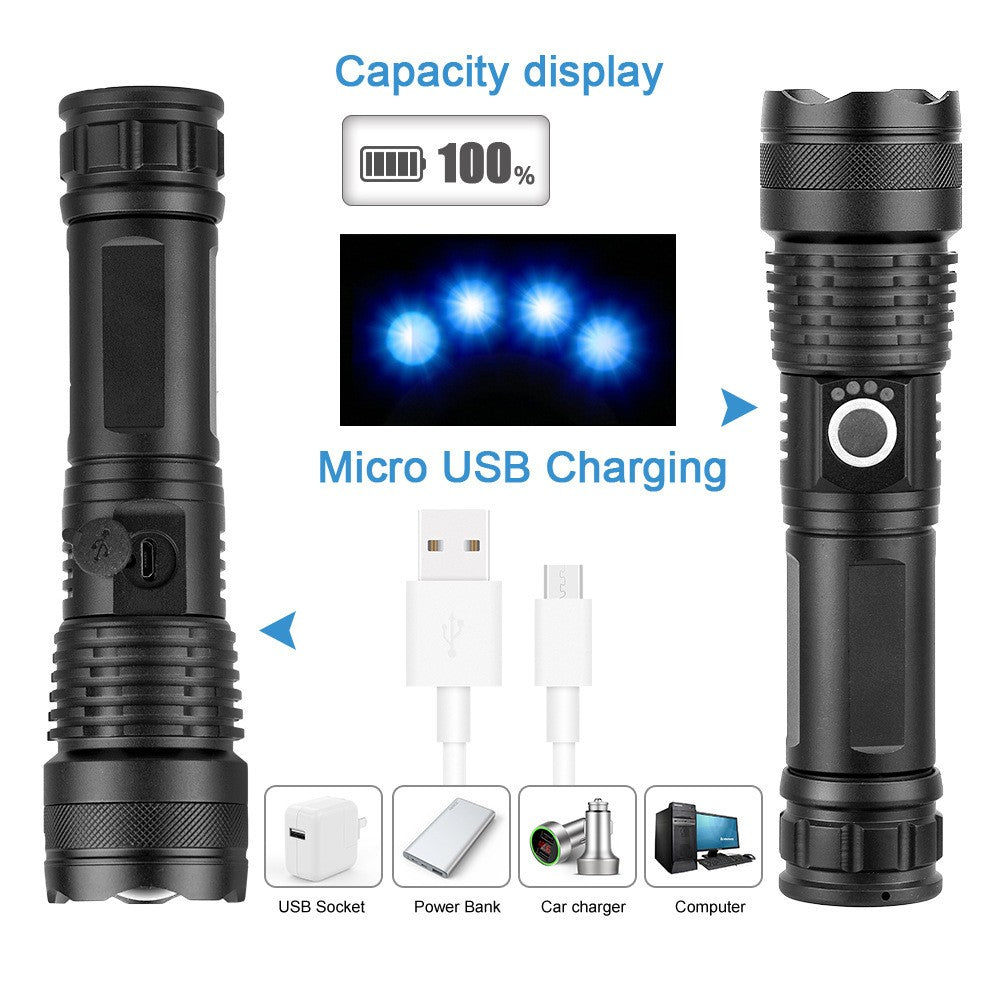 Light Power Display Telescopic Flashlight