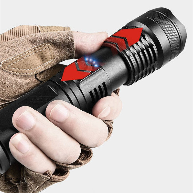 Light Power Display Telescopic Flashlight