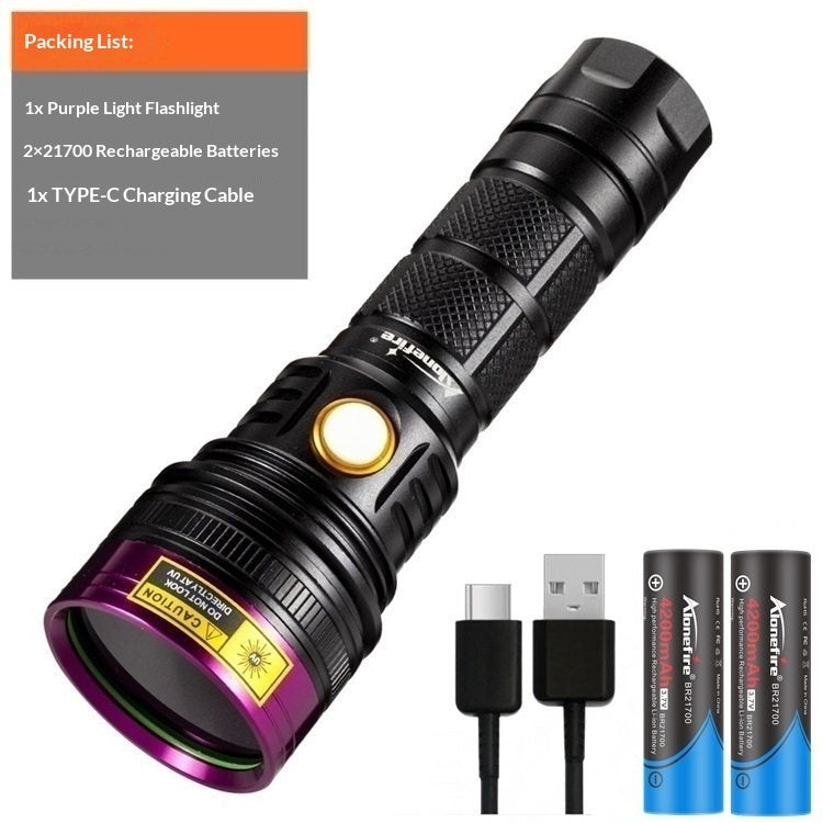 Outdoor UV Flashlight With Purple Light