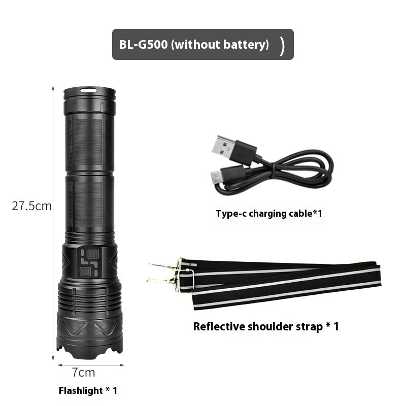 Outdoor Zoom Strong Light Flashlight