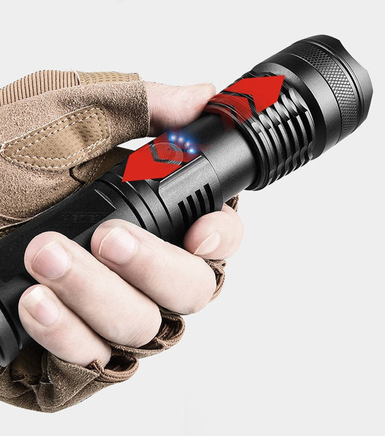 Light Power Display Telescopic Flashlight