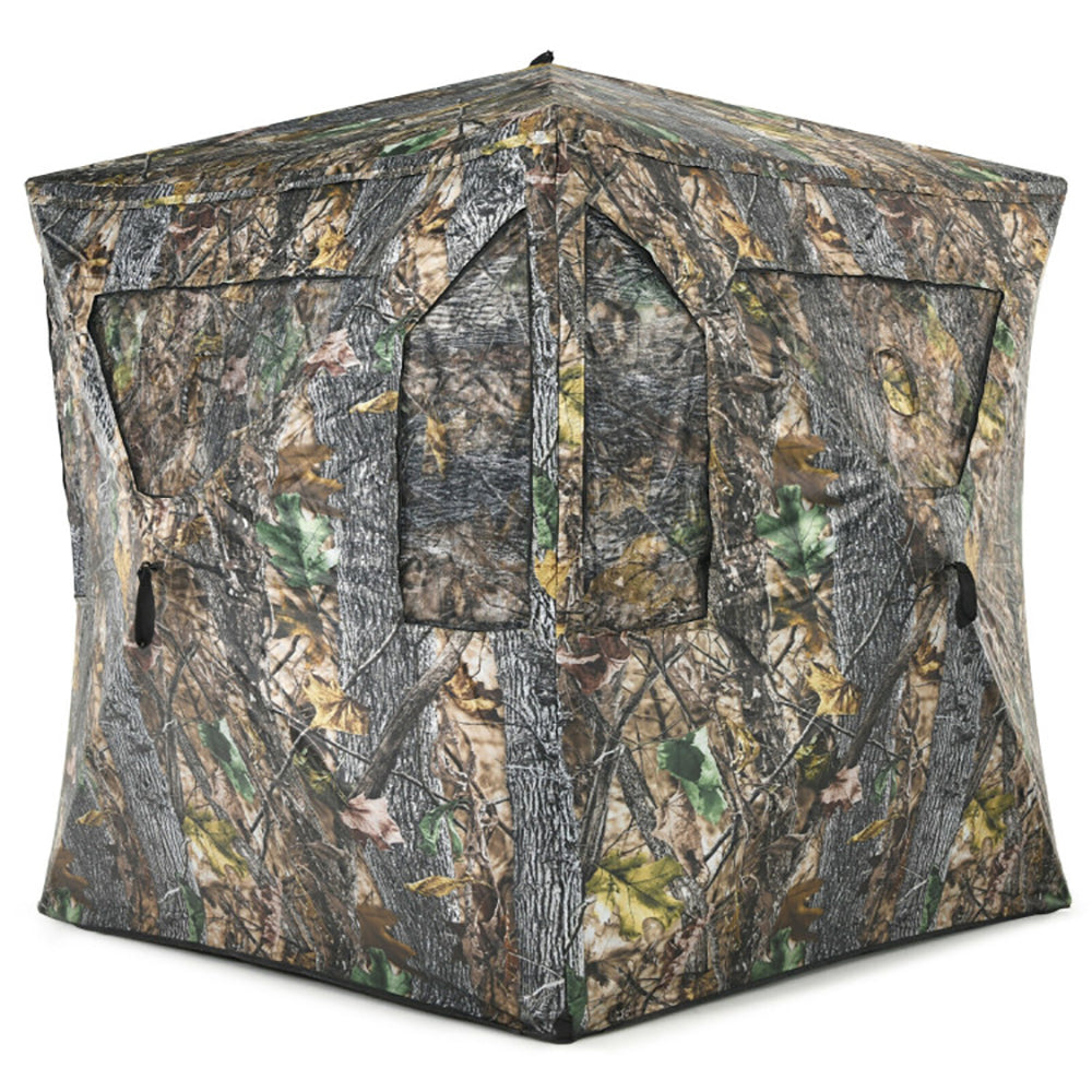 3 Person Portable Pop-Up Ground Hunting Blind With Tie-downs